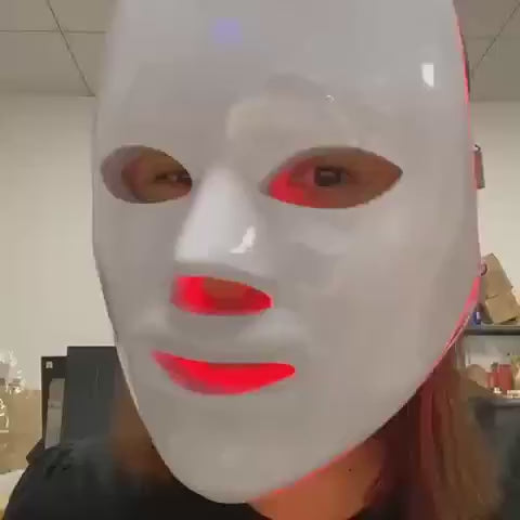 Home USB powered 7 color LED facial beauty instrument facial care tools